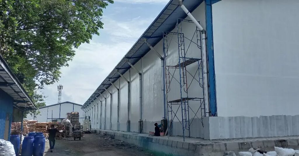 Progress Pabrik B4B10#kontraktorsipiljabodetabek #kontraktorpabrik #bangunpabrikluarkota #bangu (2)